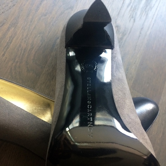 Stella McCartney | Grey suede/black cap toe pumps - Picture 8 of 8